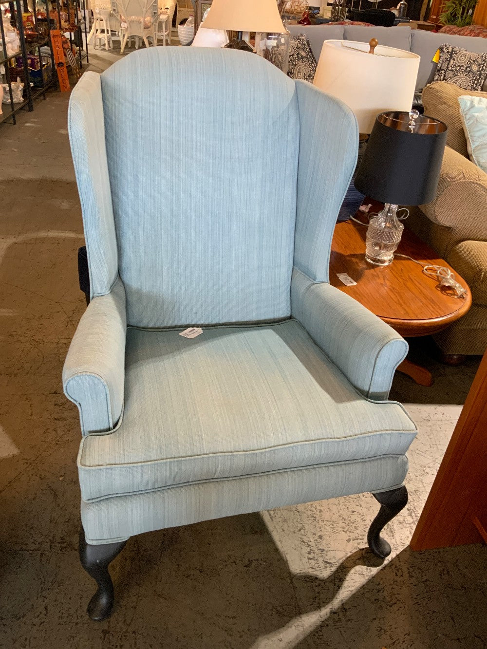 Broyhill Blue Wingback Chair